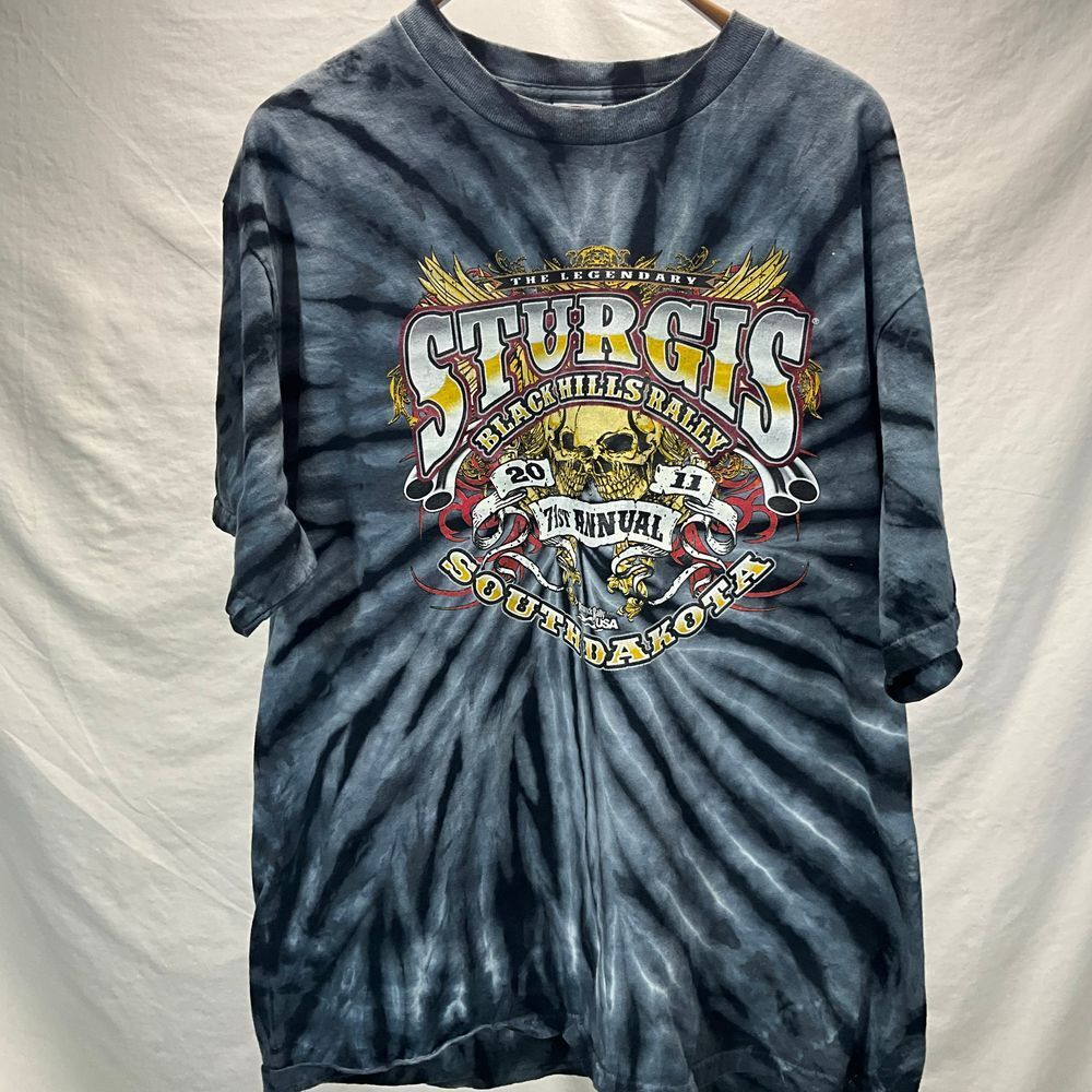 Sturgis Black Hills Rally 2011 Tie Dye Motorcycle T-Shirt‎ South Dakota XL